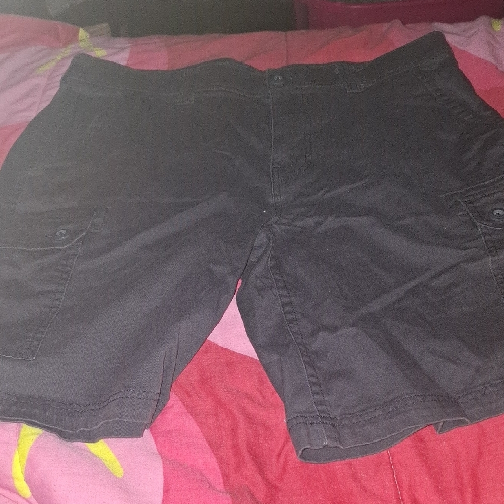 St. John's Bay Black Cargo Shorts
